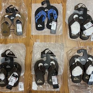 BOYS/YOUTH CARVER OR MONKEY ABYSS FLIP FLOPS / SUEDE OR LINEN / SZ 10-13 / NWT